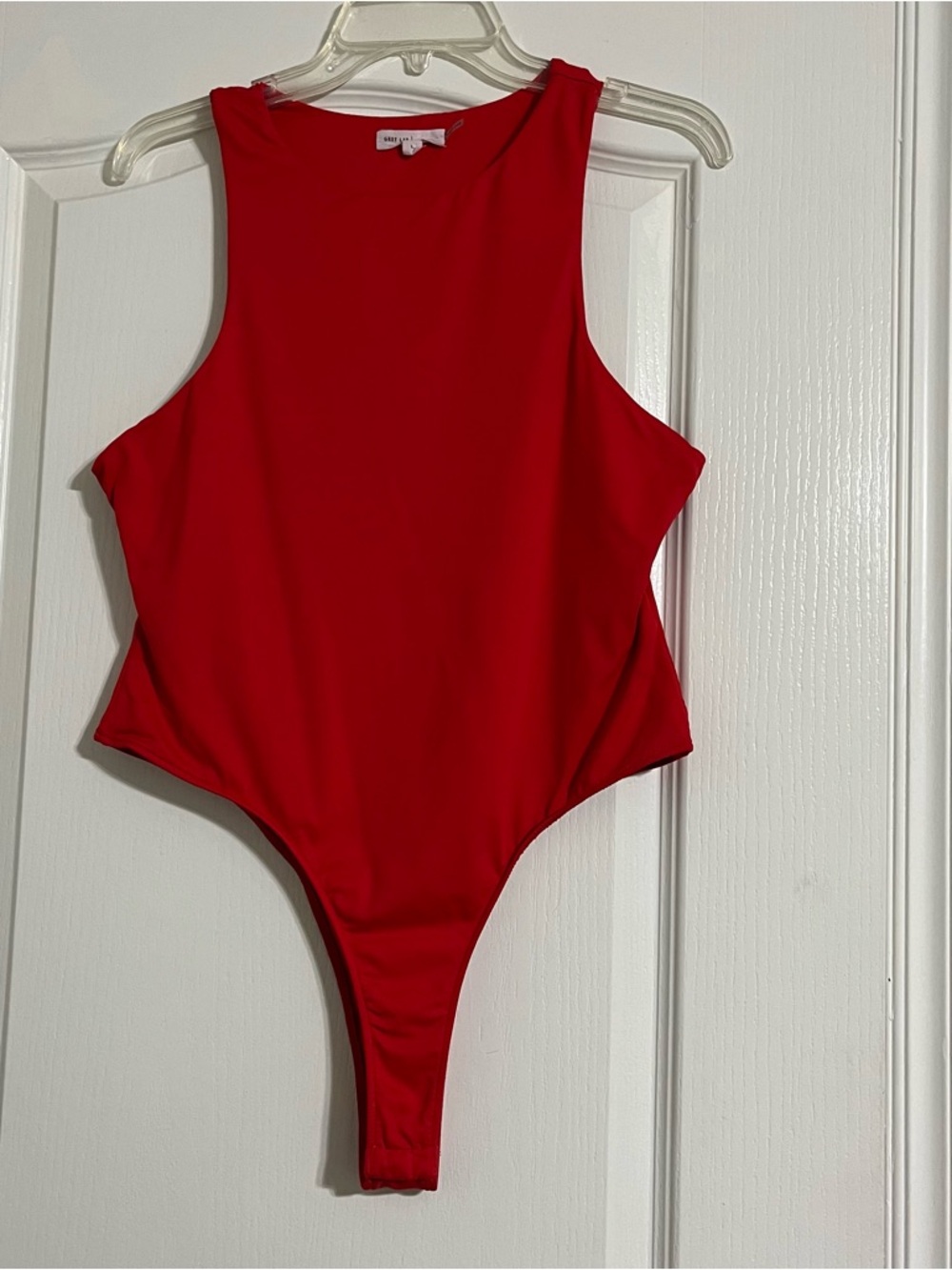 (EUC) GREY LAB Bright Red Crewneck Top Size Large